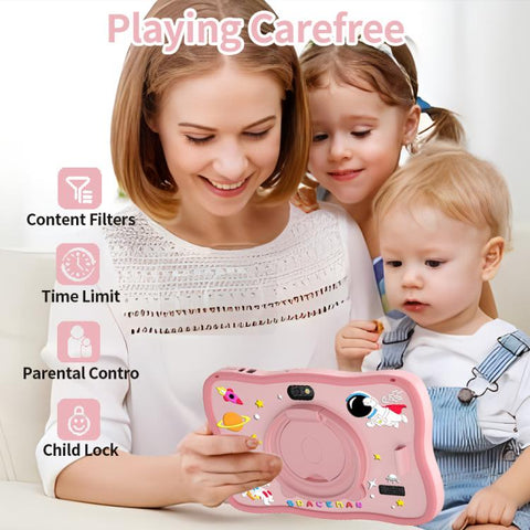 BDF 7 inch WiFi Kids Tablet PC with Spaceman Silicone Case, 1GB+16GB, Android 8.1 MTK6735 Quad Core CPU, US Plug, 3GB+32GB