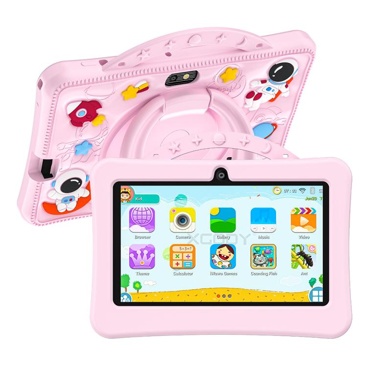 7 inch WiFi Kids Tablet PC with Portable Astronaut Silicone Case, 1GB+16GB, Android 8.0 MTK6735 Quad Core CPU, EU Plug, EU Plug