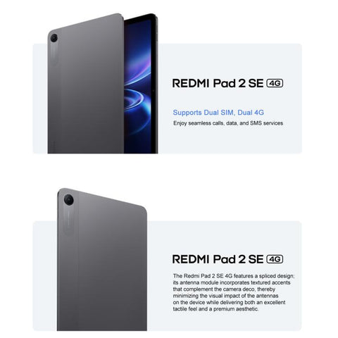 REDMI Pad 2 SE 9.7 inch Tablet PC, 6GB+128GB, HyperOS 3, Snapdragon Gen2 6s Octa Core CPU