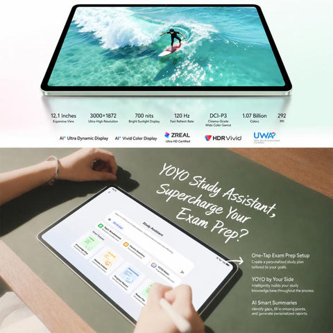 Honor Pad 20 Standard Edition WiFi Tablet PC, 12.1 inch 8GB+256GB MagicOS 10 Qualcomm Snapdragon 7 Gen3 Octa Core, US Plug, Standard Ed. 8GB+256GB