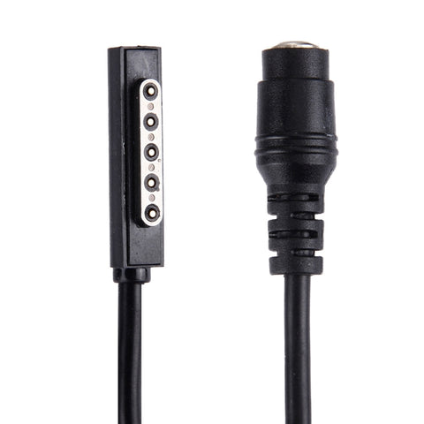 Microsoft 5 Pin Magnetic to 5.5x2.1mm Female Interfaces Power Adapter Charger Cable for Microsoft Surface RT / Pro 2 / Pro 1 Tablet