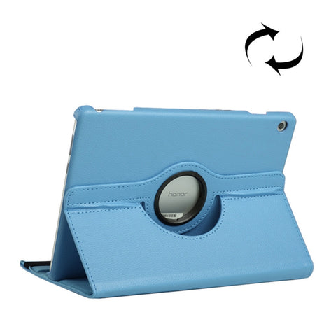Litchi Texture Horizontal Flip 360 Degrees Rotation Leather Case for Huawei MediaPad T5 10.1, with Holder, For MediaPad T5 10.1