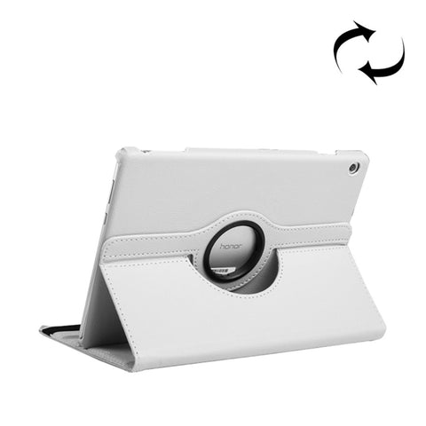 Litchi Texture Horizontal Flip 360 Degrees Rotation Leather Case for Huawei MediaPad T5 10.1, with Holder, For MediaPad T5 10.1