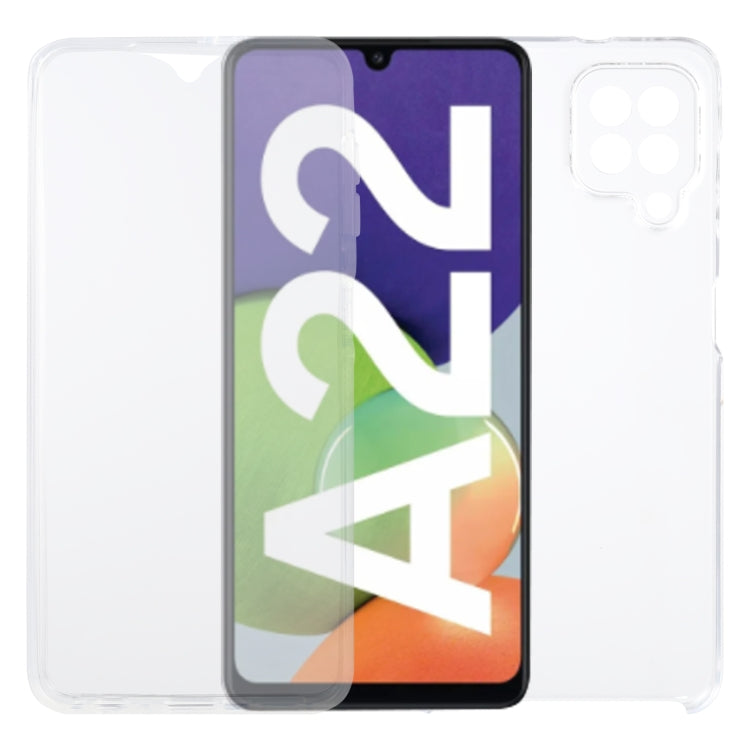 For Samsung Galaxy A22 4G PC+TPU Ultra-Thin Double-Sided All-Inclusive Transparent Case, For Samsung Galaxy A22 4G