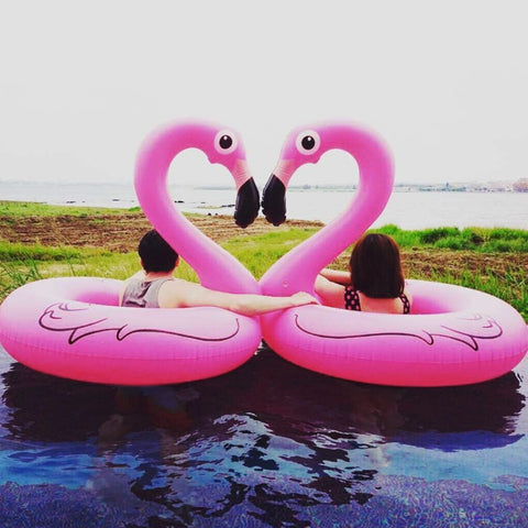 Summer Inflatable Flamingo Shaped Float Pool Lounge Swimming Ring Floating Bed Raft, Size: 90cm, Size: 90cm