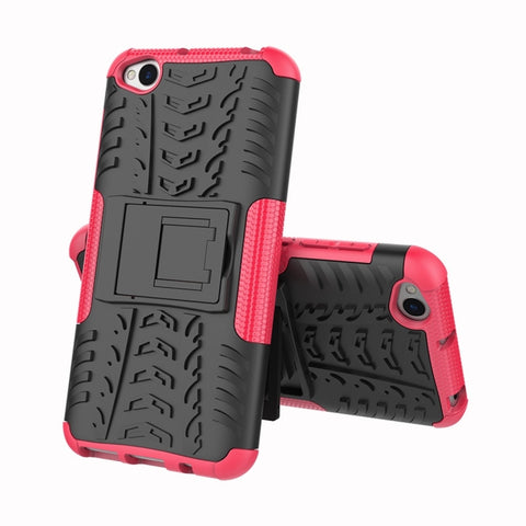 Tire Texture TPU+PC Shockproof Protective Case for Xiaomi Redmi Go, with Holder, For Xiaomi Redmi Go