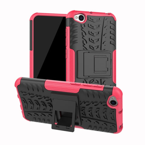 Tire Texture TPU+PC Shockproof Protective Case for Xiaomi Redmi Go, with Holder, For Xiaomi Redmi Go