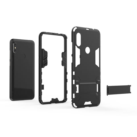 Shockproof PC + TPU  Case for Xiaomi Redmi Note 6, with Holder, Xiaomi Redmi Note 6
