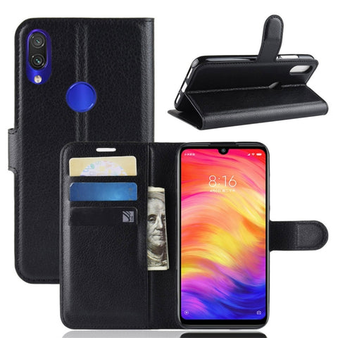 Litchi Texture Horizontal Flip Leather Case for Xiaomi Redmi Note 7, with Wallet & Holder & Card Slots, For Redmi Note 7