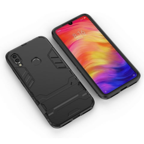 Shockproof PC + TPU Case for XiaoMi RedMi Note 7, with Holder, XiaoMi RedMi Note 7