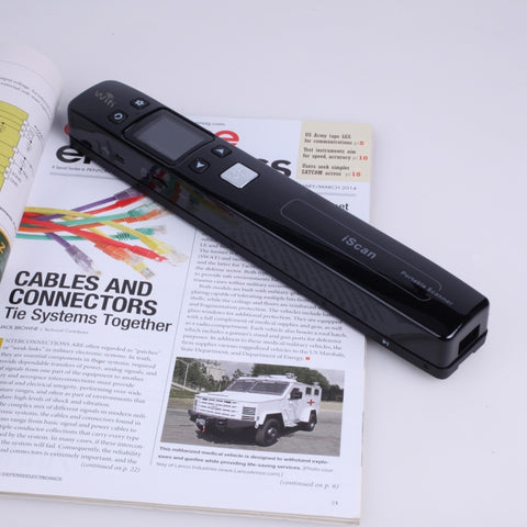 iScan02 WiFi Double Roller Mobile Document Portable Handheld Scanner with LED Display,  Support 1050DPI  / 600DPI  / 300DPI  / PDF / JPG / TF, WiFi iScan02 Black, WiFi iScan02 White