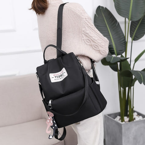Multi-function Anti-theft Backpack Crossbody Casual Tote Bag with Accessories Pendant, 624