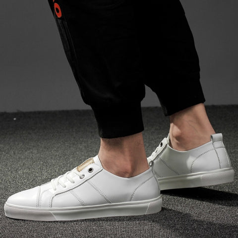Microfiber Leather Upper Simple Solid Color Casual Shoes for Men, 38, 39, 40, 41, 42, 43
