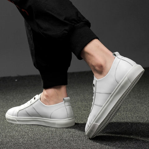 Microfiber Leather Upper Simple Solid Color Casual Shoes for Men, 38, 39, 40, 41, 42, 43