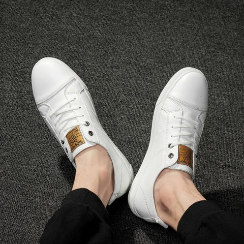 Microfiber Leather Upper Simple Solid Color Casual Shoes for Men, 38, 39, 40, 41, 42, 43