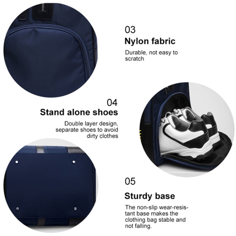 PGM Portable Large Capacity Clothing Bag Nylon Ball Bag for Men, YWB005 Black, YWB005 Blue