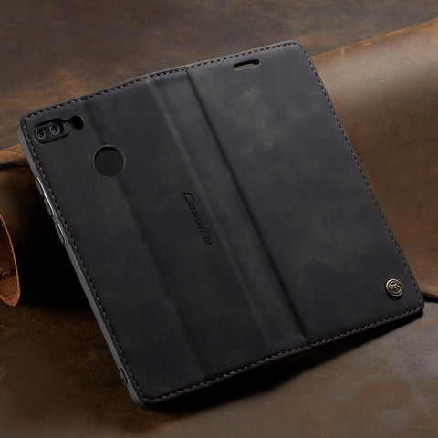 CaseMe Multifunctional Retro Frosted Horizontal Flip Leather Case for Huawei P Smart / Enjoy 7S /  Honor 9 Lite, with Card Slots & Holder & Wallet, For Huawei P Smart