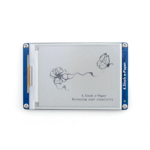 Waveshare 4.3 inch 800x600 Pixel Serial Interface Electronic Paper Display UART Module, 10628