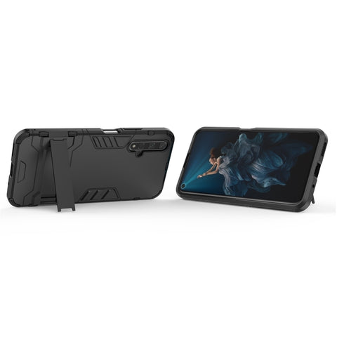 Shockproof PC + TPU Case for Huawei Honor 20, with Holder, For Honor 20