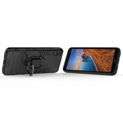 PC +TPU Shockproof Protective Case for Xiaomi Redmi 7A, with Magnetic Ring Holder, For Xiaomi Redmi 7A