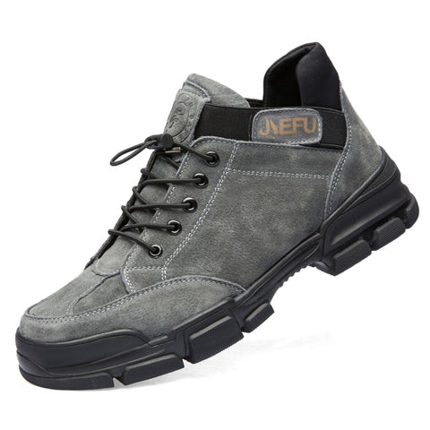 Jiefu Anti Smashing, Anti Piercing, Waterproof And Oil Resistant Electric Welding High Top Safety Shoes (Color:Sand Color Size:46), 36, 37, 38, 39, 40, 41, 42, 43, 44, 45, 46