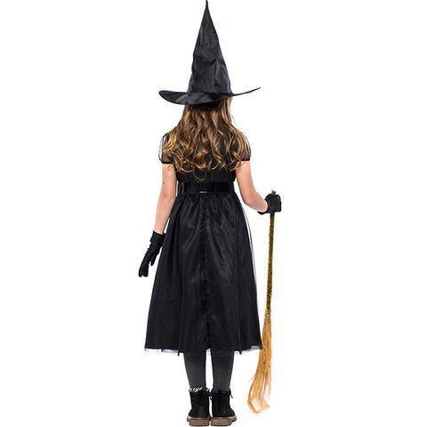 Black Gauze Little Witch Costume, Halloween Cosplay Witch Costume, S, M, L