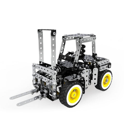 589PCS Stainless Steel Gear Manually Operated Forklift DIY Assembly Building Block Educational Toys Kit for MoFun SW-030
