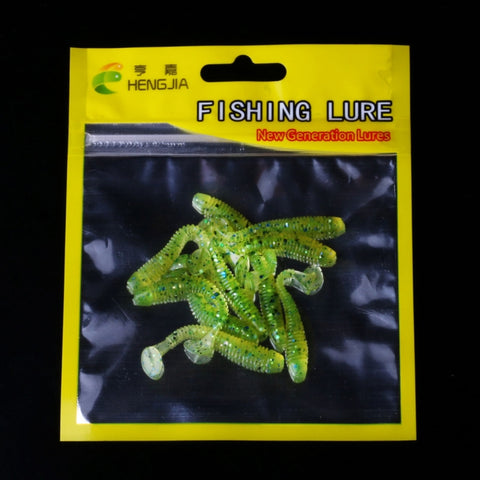 HENGJIA SO041 5cm/0.6g 10 PCS  Fishing Wobbler Soft Jigging Fishing Lure Worm Swimbaits Silicone Bait