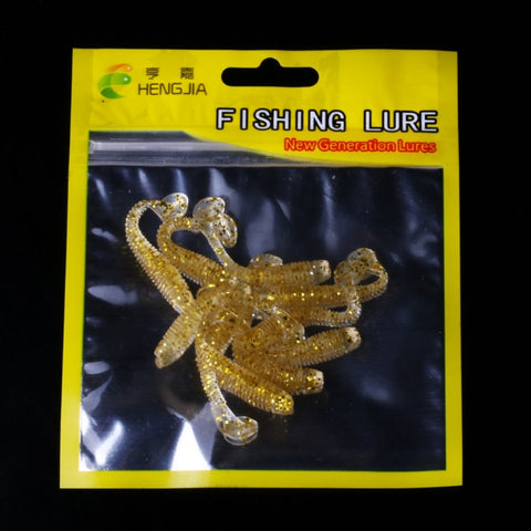 HENGJIA SO041 5cm/0.6g 10 PCS  Fishing Wobbler Soft Jigging Fishing Lure Worm Swimbaits Silicone Bait
