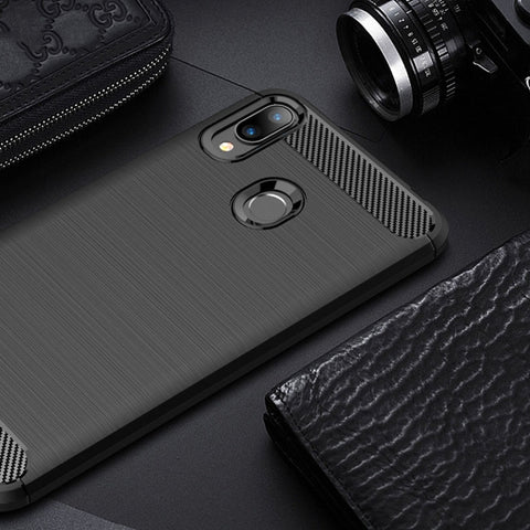 Brushed Texture Carbon Fiber Shockproof TPU Case for ASUS ZenFone Max (M2), For ASUS ZenFone Max (M2), ASUS ZenFone Max (M2)