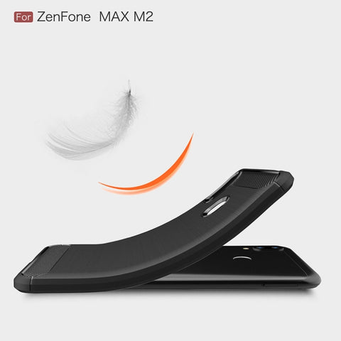 Brushed Texture Carbon Fiber Shockproof TPU Case for ASUS ZenFone Max (M2), For ASUS ZenFone Max (M2), ASUS ZenFone Max (M2)